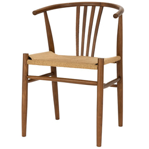 Naomi Esszimmerstuhl in Räucherbuche mit Sitzgeflecht