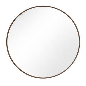 Ruthy Spiegel Ø80 cm mit Holzrahmen in Räuchereiche