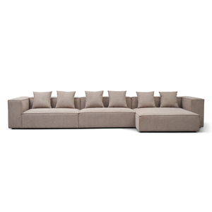 Hailey – Rechtsseitiges Chaiselongue-Modulsofa in Sand mit 3 Modulen L: 415 x T: 148 x H: 65 cm