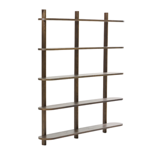 Wandregal Juliet in Räuchereiche mit 5 Böden H:140 x T:22 x B:130 cm