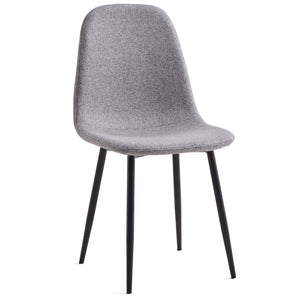 Anna Esszimmerstuhl - grauer Stoff mit schwarzen Beinen