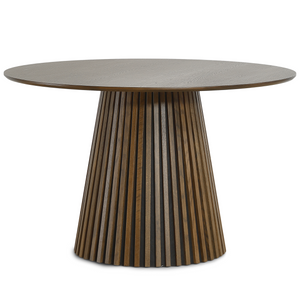 Lewis - Runder Esstisch aus geräuchertem Eichenfurnier Ø120 cm