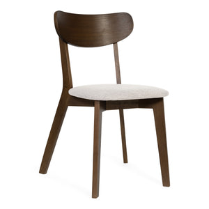 Rory Esszimmerstuhl – Holzstuhl aus geräuchertem Eichenholz mit gepolsterter Sitzfläche