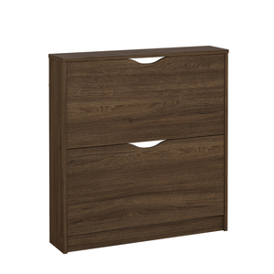 Livo Schuhschrank mit 2 Klappen in Räuchereiche-Optik