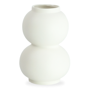 Becca Keramikvase in Blasenform weiß 21 cm