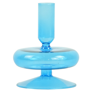Elly Glas-Kerzenhalter blau 12 cm