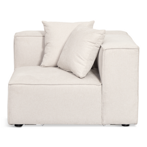 Hailey - Sitzelement für Modulsofa, Eckmodul in Beige L: 100 X T: 100 X H: 65 Cm