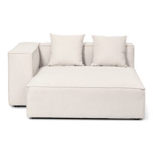 Hailey - Sitzelement für Modulsofa, Linkes Récamierenelement in beige L: 147 X T: 148 X H: 65 Cm