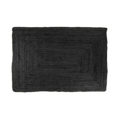Alex - Jute Teppich, schwarz, 135 x 65