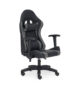 Julian Gaming-Stuhl aus schwarzem/grauem Kunstleder