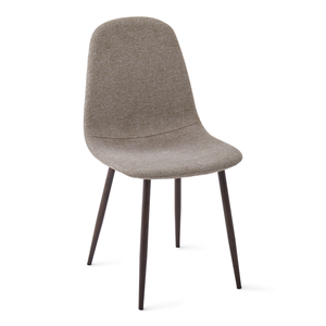 Anna Esszimmerstuhl - Textil sand mit Beinen in Räuchereiche-Optik