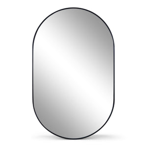 Linda ovaler Spiegel mit schwarzem Rahmen 50x80 cm