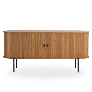 Florence Jalousieschrank mit Lamellen aus Eiche 160x45x75 cm