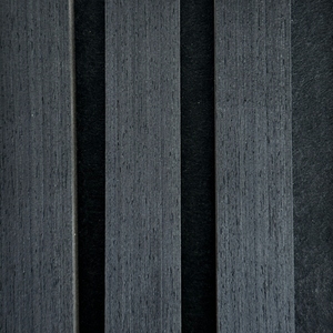 Akustikpaneel-Muster in schwarzem Eichenfurnier 150 x 120 mm