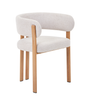Eloise-Esszimmerstuhl in Beige mit Eichenoptik
