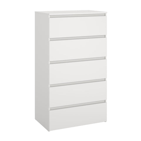 Maise Kommode H:114 x B:65 x T:41 cm mit 5 Schubladen in weiß