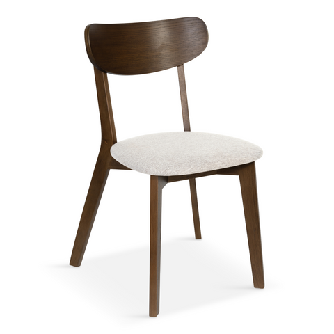 Rory Esszimmerstuhl – Holzstuhl aus geräuchertem Eichenholz mit gepolsterter Sitzfläche