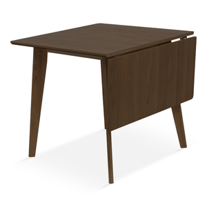 Ezra - Klapptisch in Räuchereiche mit Verlängerungsplatten aus lackiertem Eichenfurnier - 80/120 x 80 cm