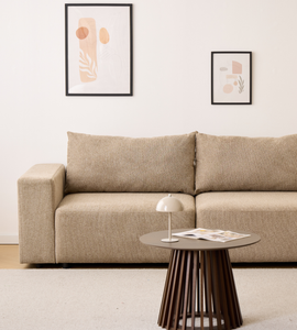Noelle Schlafsofa aus Stoff in Sand