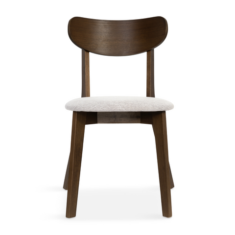 Rory Esszimmerstuhl – Holzstuhl aus geräuchertem Eichenholz mit gepolsterter Sitzfläche