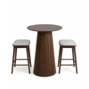 Bar-Set mit Lewis-Bartisch aus geräucherter Eiche und 2 Tobi-Barhockern aus geräucherter Eiche