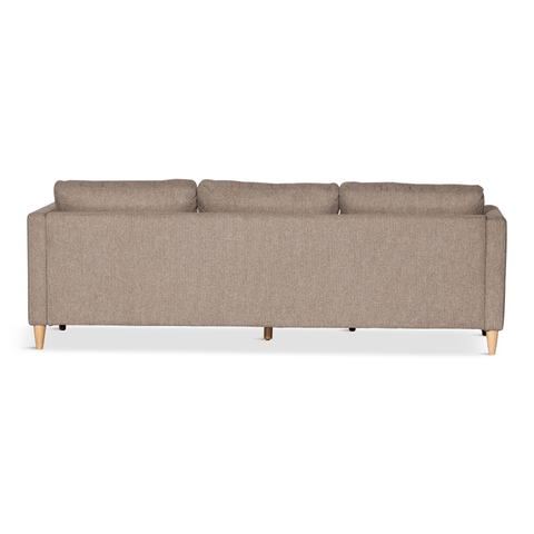Lulu - Wendesofa mit Chaiselongue rechts und links in Sand - L: 215 x T: 82 x H: 78 cm