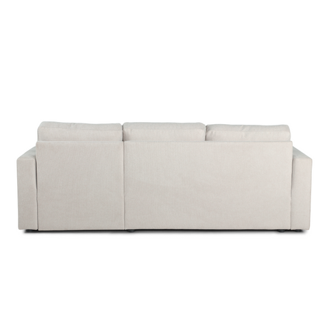 Sinus Schlafsofa mit Chaiselongue und Stauraum in beige, Rechts Und Links Wendbar