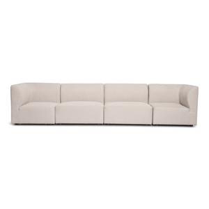 Emilia Modulsofa in Beige, 4 Module L: 328 x T: 79 x H: 72 cm
