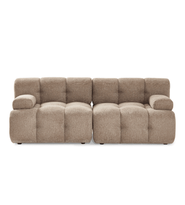 Lilie - modulares Sofa in Sandfarbe mit 2 Modulen - L: 190 x T: 95 x H: 64 cm