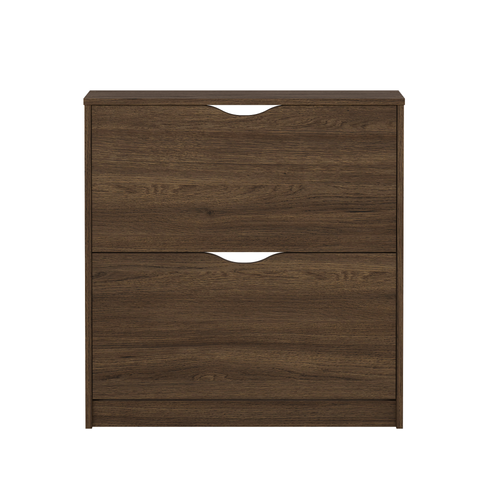 Livo Schuhschrank mit 2 Klappen in Räuchereiche-Optik