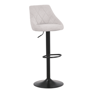Cassie - beige verstellbarer Barhocker mit 360-Grad-Drehfunktion