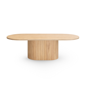 Bobby - Ovaler Couchtisch 120x55x45 cm Eiche