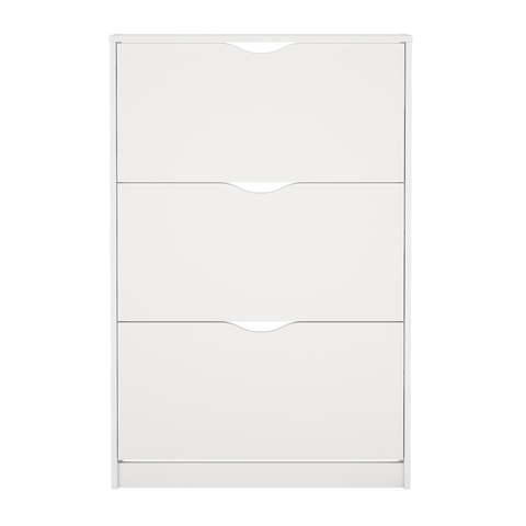 Livo Schuhschrank mit 3 Klappen in weiß