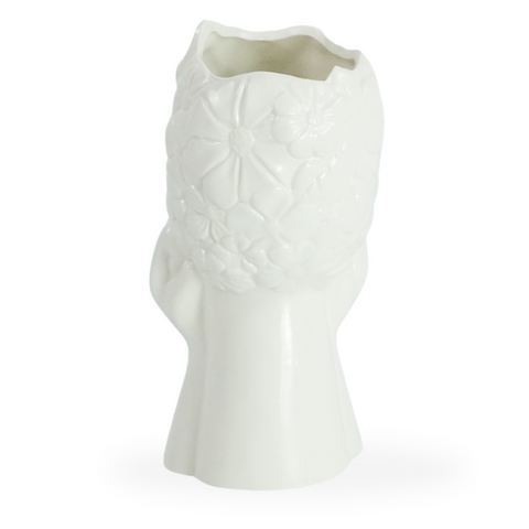 Asti Keramikvase weiß 19,8 cm