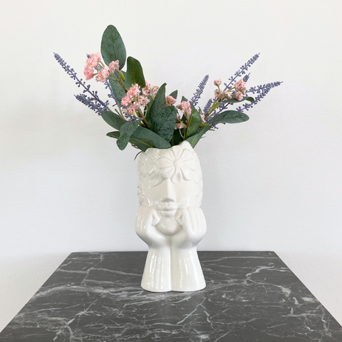 Asti Keramikvase weiß 19,8 cm