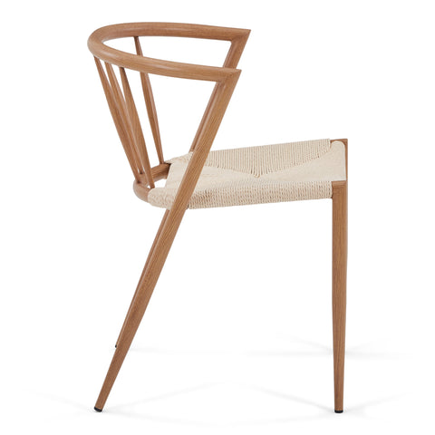 Bella Esszimmerstuhl - im Eichenlook mit Geflechtsitz