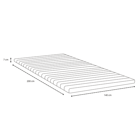 Premium Boxspringbett in Beige 140x200 cm mit 7 cm Memoryschaum Topper, exkl. Bettbeine