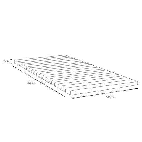Premium Boxspringbett in Beige 180x200 cm mit 7 cm Memoryschaum Topper, exkl. Bettbeine