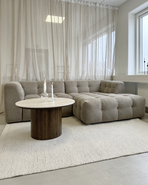 Poppy Chaiselongue Bubble Sofa Sand – Rechtsausführung