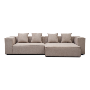Hailey – Rechtsseitiges Chaiselongue-Modulsofa in Sand mit 2 Modulen L: 294 x T: 148 x H: 65 cm