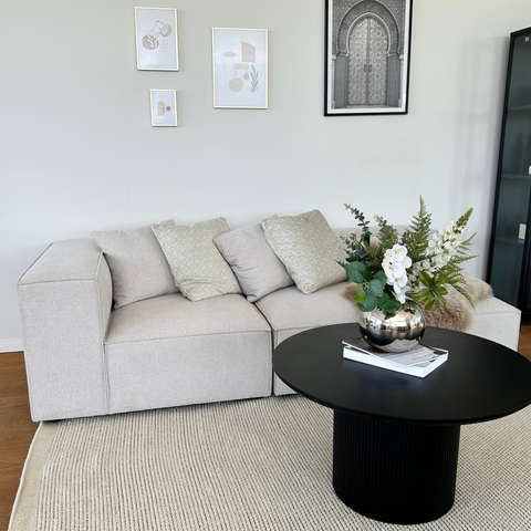 Hailey - Sitzelement für Modulsofa, Eckmodul in Beige L: 100 X T: 100 X H: 65 Cm