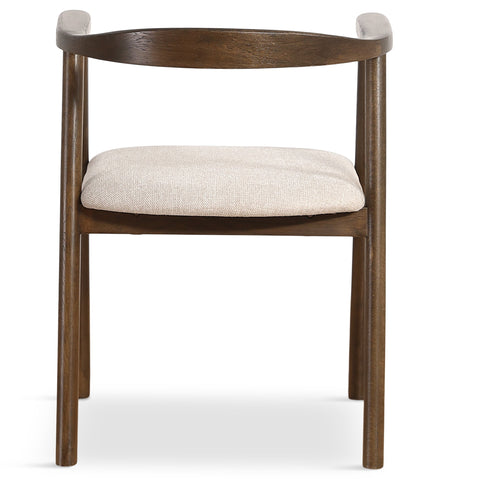 Jocelyn Esszimmerstuhl aus geräucherter Eiche mit beige gepolsterter Sitzfläche