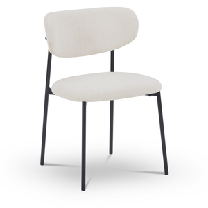 Lucinda Esszimmerstuhl - Weißes Bouclé