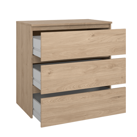 Kommode Maise H:70 x B:70 x T:41 cm mit 3 Schubladen in Eichenoptik
