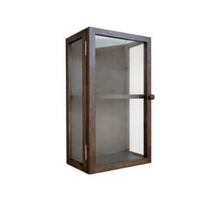 Piper Wandhängender Vitrinenschrank 60x40x20 cm Eiche geräuchert