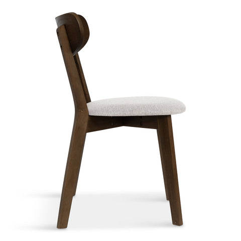 Rory Esszimmerstuhl – Holzstuhl aus geräuchertem Eichenholz mit gepolsterter Sitzfläche