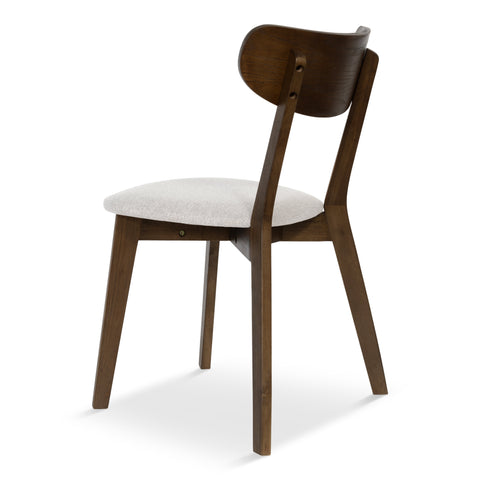 Rory Esszimmerstuhl – Holzstuhl aus geräuchertem Eichenholz mit gepolsterter Sitzfläche