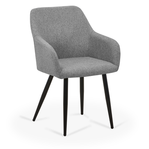 Jenna Esszimmerstuhl - dunkelgrau mit schwarzen Beinen