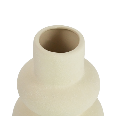 Bliss Keramikvase sandfarben 19,5 cm