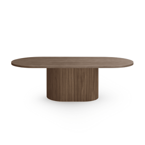 Bobby - Ovaler Couchtisch 120x55x45 cm Eiche geräuchert